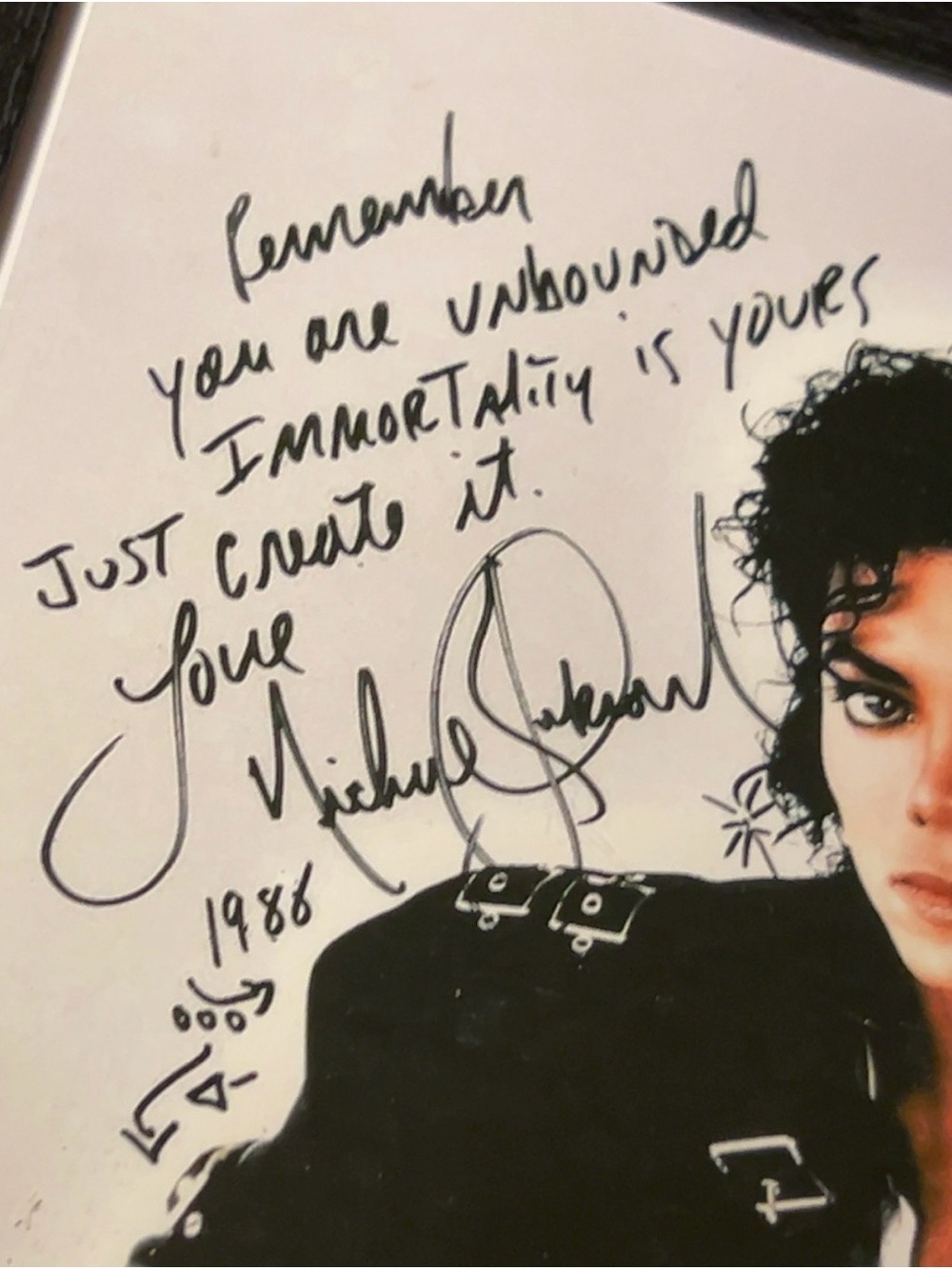 Michael Jackson Reprint framed signed photo with ticket stub and laminate - Picture 5 of 6